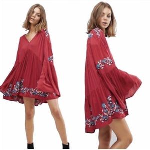 Free people boho embroidered dress